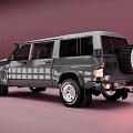 Vintage Gray SUV With Bold Front Grille Sturdy Tires And Boxy Body Design
