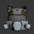 Tactical Combat Weapon Helmet With Metallic Brown Finish And Mechanical Parts