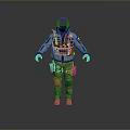 Professional Tactical Gear Set For Daily Use Including Helmet Goggles Vest And Camouflage Pants