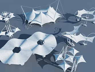 Modern Tensioned Membrane 3d model