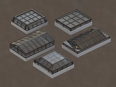 Modern Glass Roof Structures With Various Designs And Architectural Shapes 3d model