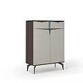 Modern Shoe Cabinet With Double Doors Black Legs And Sleek Design