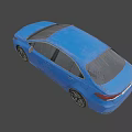 Blue Toyota Sedan With Modern Exterior Design And Black Alloy Wheels
