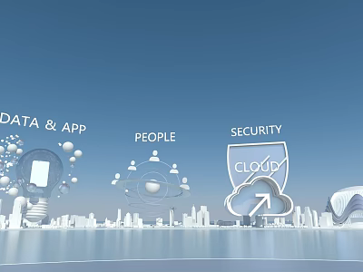 Data App People Security And Cloud Integration In Urban Digital Environment 3d model