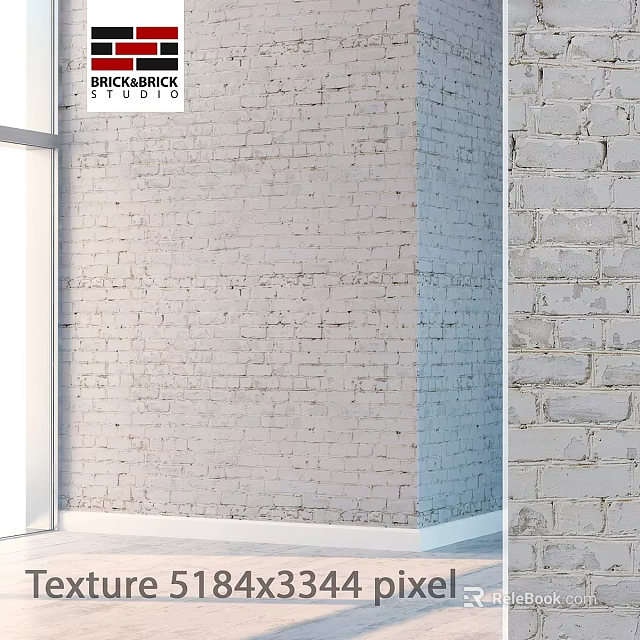 Textured White Brick Wall For Modern Interior Decoration And Design 3d model 