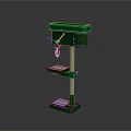 Green Industrial Equipment Heavy Duty Drill Press With Stable Workbench And Metal Base
