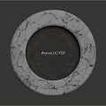 Rosalucier Decorative Weapon Featuring Circular Marble Texture Laurel Wreath And Feather Design