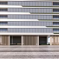 Modern Office Building Simple Multi-storey Apartment 3d model