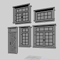 Different Styles Casement Windows With Aluminum Frames And Grid Patterns For Home Use