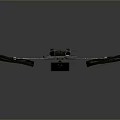 Four Propeller Quadcopter Drone With Green Body And Blue Frame Design Structure