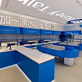 Honey Talk Dessert Shop Modern Exterior With Blue Sign And Entrance Design