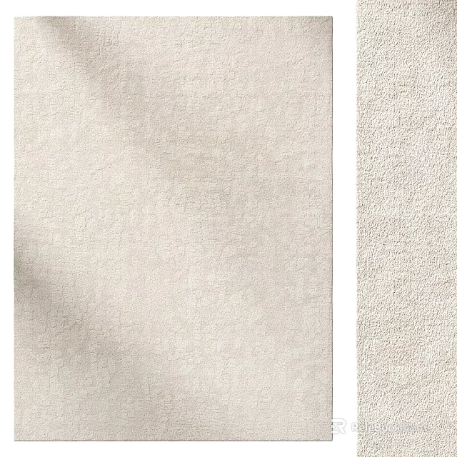 Soft Beige Textured Square Rug Ideal For Living Room Bedroom Home Decor 3d model 