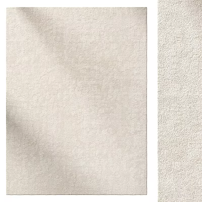 Soft Beige Textured Square Rug Ideal For Living Room Bedroom Home Decor 3d model