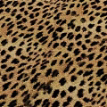 Living Room Leopard Print Irregular Shaped Rug On Wooden Floor