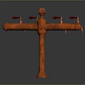 Copper Colored Commercial Kitchen Equipment With Multiple Faucets Stand Structure And Metal Construction