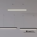 Modern Stylish Hanging Pendant Lights With Linear Design By Minotti 3d model
