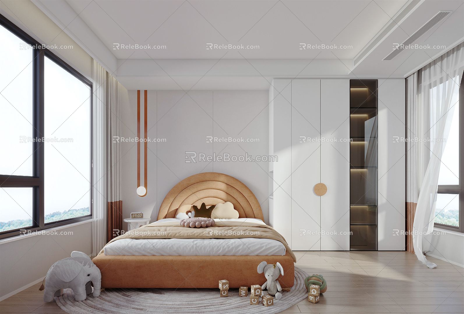 Modern Children's Room Girls Children's Room 3d model