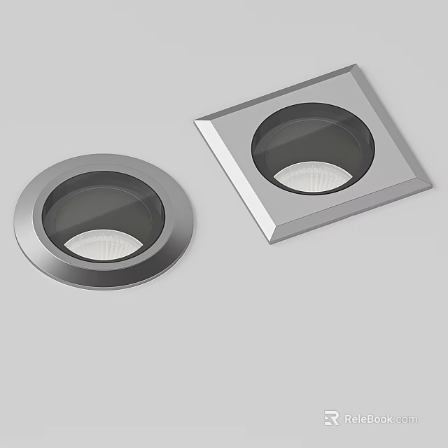 Outdoor Lights Featuring Round and Square Design Metal Housing for Outdoor Areas 3d model 