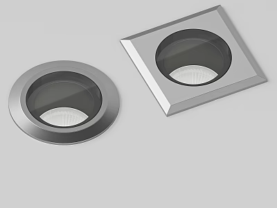 Outdoor Lights Featuring Round and Square Design Metal Housing for Outdoor Areas 3d model