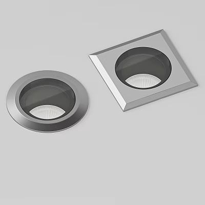 Outdoor Lights Featuring Round and Square Design Metal Housing for Outdoor Areas 3d model