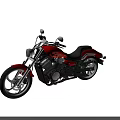 Red Cruiser Motorcycle With Black Seat And Stylish Chrome Accents Design