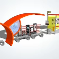 Modern Platform Bus Station 3d model