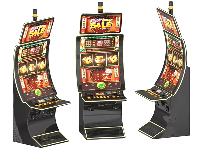 Entertainment Appliances Casino Slot Machines With Colorful Screens And Gaming Controls 3d model