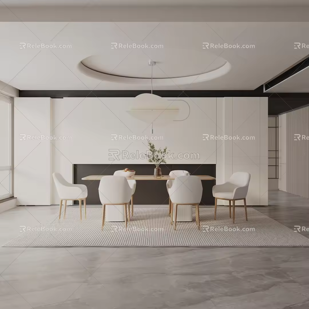 Modern table combination 3d model