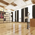 Book Art Design of Music Classroom With Pianos Score Stand and Note Painting