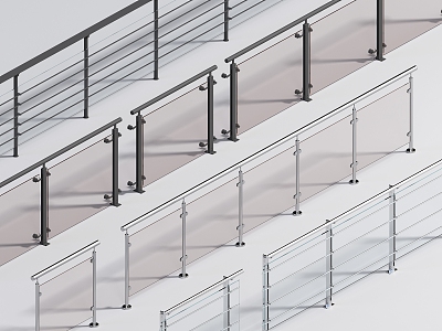 Modern Railing 3d model