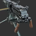 Type 92 Heavy Machine Gun Next Generation PBR Material Japanese Army Machine Gun Military Weapons Film and Television Props World War II Material CS CF Realistic Heavy Weapons 3d model