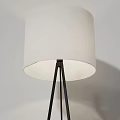 Modern Floor Lamps With White Lampshade And Black Tripod Base Two Different Styles