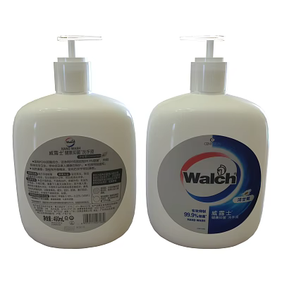 Walch Liquid Hand Wash 500ml White Bottle With Pump Dispenser Daily Cleaning Product 3d model