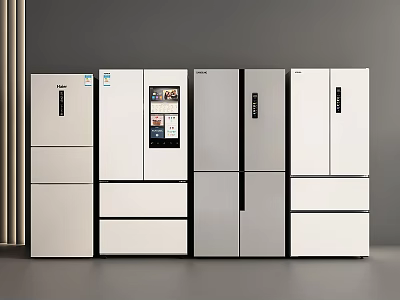 Modern Refrigerators And Freezers With Various Styles And Sleek Designs For Home Use 3d model