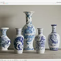 Blue and White Ceramic Vases with Dragon Phoenix and Landscape Patterns for Home Decoration