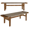 Bed End Stool Bench Log Bench Shoe Stool 3d model