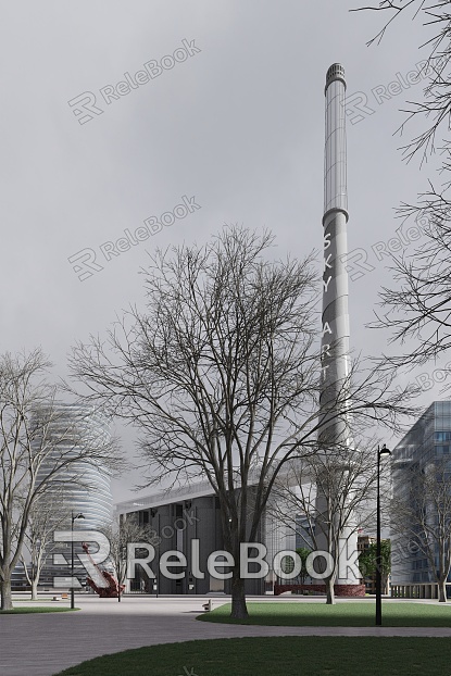 Modern plant factory chimney model