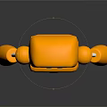 3D Yellow Robot Figure With Blue Eyes Circular Center Silver Limbs And Black Background Reflection