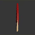 Traditional Red Fan With Wooden Frame And Reflection For Daily Household Use