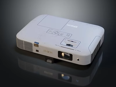 Projection Monitoring Projector Device With Sleek White Design And Surveillance Features 3d model