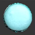 Vibrant Blue Macaron With Smooth Shell And White Cream Filling On Black Background