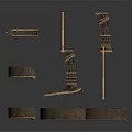 Traditional Architectural Arch Structures With Wooden Carved Details And Decorative Models