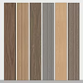 Modern Wood Grain Wall Panels With Multiple Colors And Striped Patterns 3d model