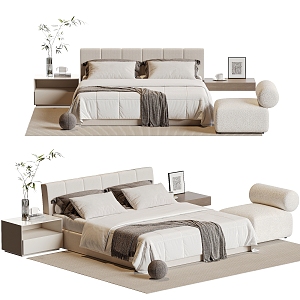 Double bed 3d model