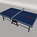 Sports Equipment Blue Ping Pong Table with Wheels Net and Red Paddles