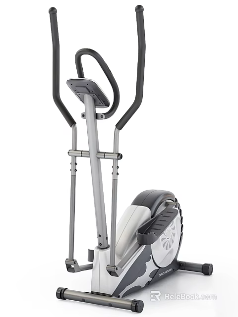 Modern Elliptical Trainer With Sturdy Frame Ergonomic Handles Non Slip Pedals For Home Fitness Equipment 3d model 
