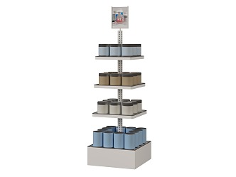 Display cabinet shelf display pile head promotion pile head promotion display cabinet scene pile head 3d model