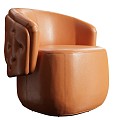 Single Sofa Leather Sofa 3d model