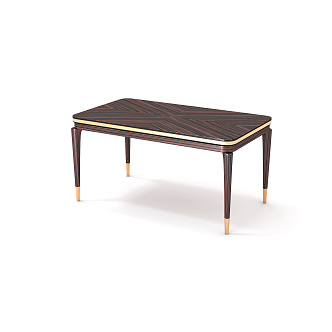 Modern table black wood table file 3d model