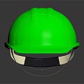 Green Safety Helmet Construction Protective Gear With Adjustable Strap Design
